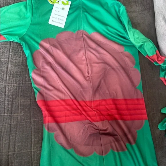 Kids Green and Red Ninja Turtle Costume - Picture 3 of 4